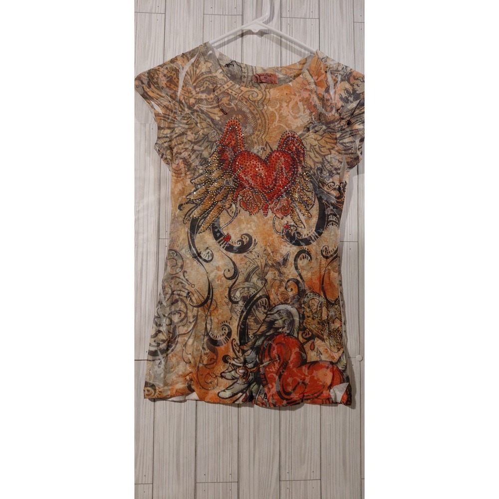 Jubilee vintage-style graphic top tattoo art design Y2K Western Gothic Boho Chic
